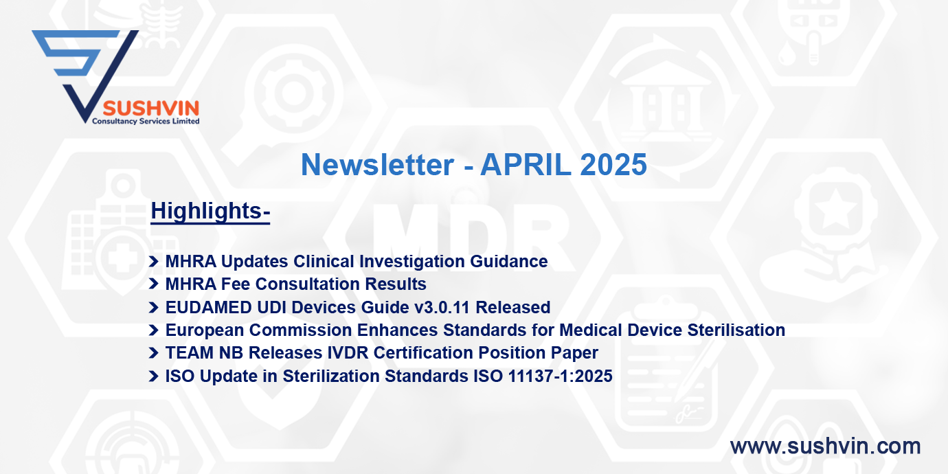 Stay ahead in the medical device industry with our April 2025 newsletter!
Key updates from MHRA and EU regulations, new advisory services, and more.
